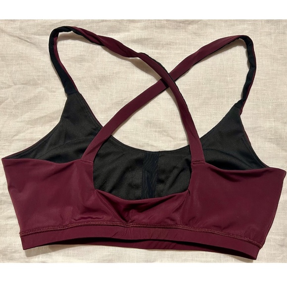 Lucas Hugh Plum Cross Back Sports Bra-Size: S - Picture 3 of 4